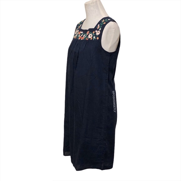 NWT J Crew Embroidered Linen Shift Dress - Picture 3 of 15
